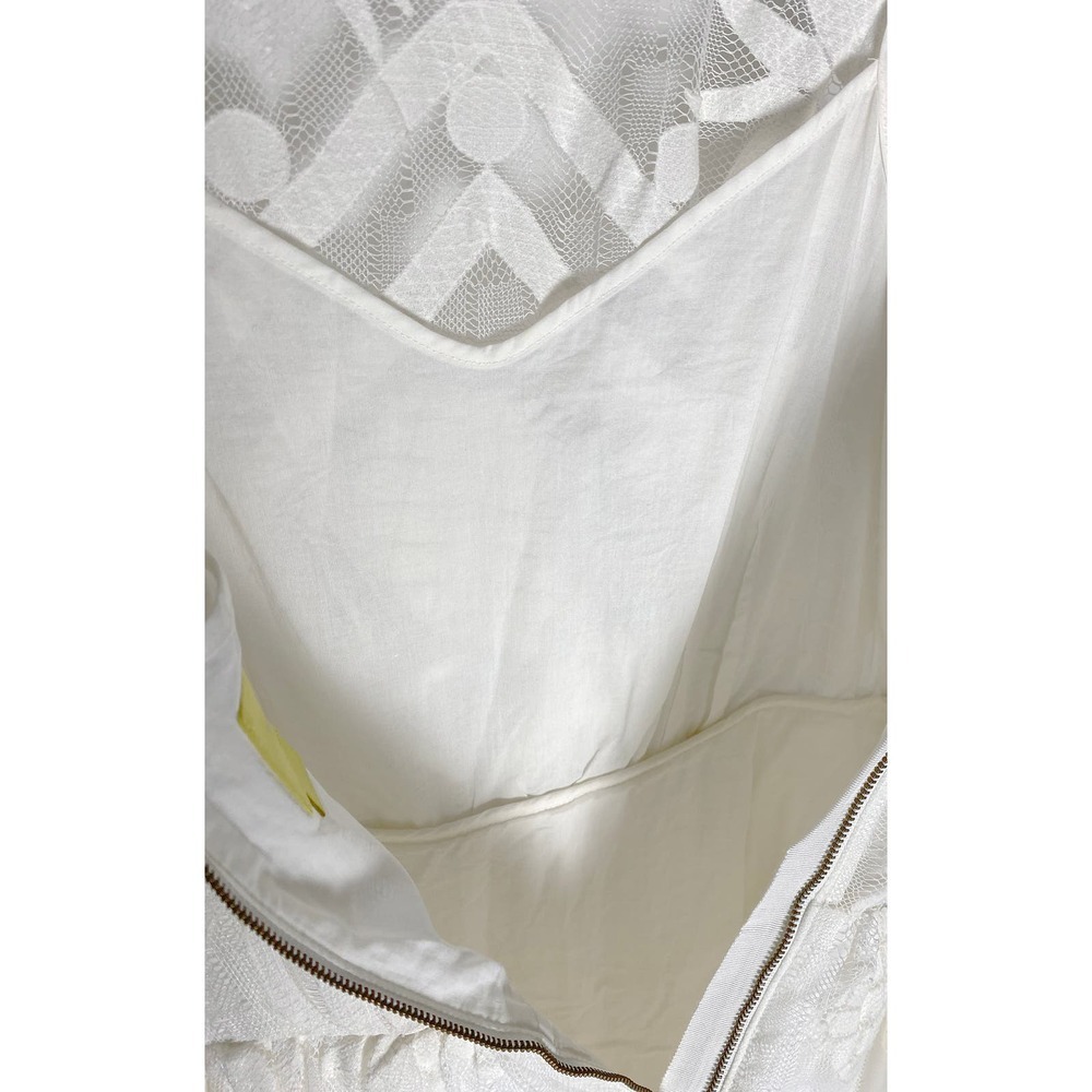 Anthropologie Women's Maeve Pina White Ivory Lace Pineapple Fit‎ & Flare Dress - Picture 15 of 15